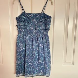 Lauren Conrad size 8, spaghetti straps, blue floral print